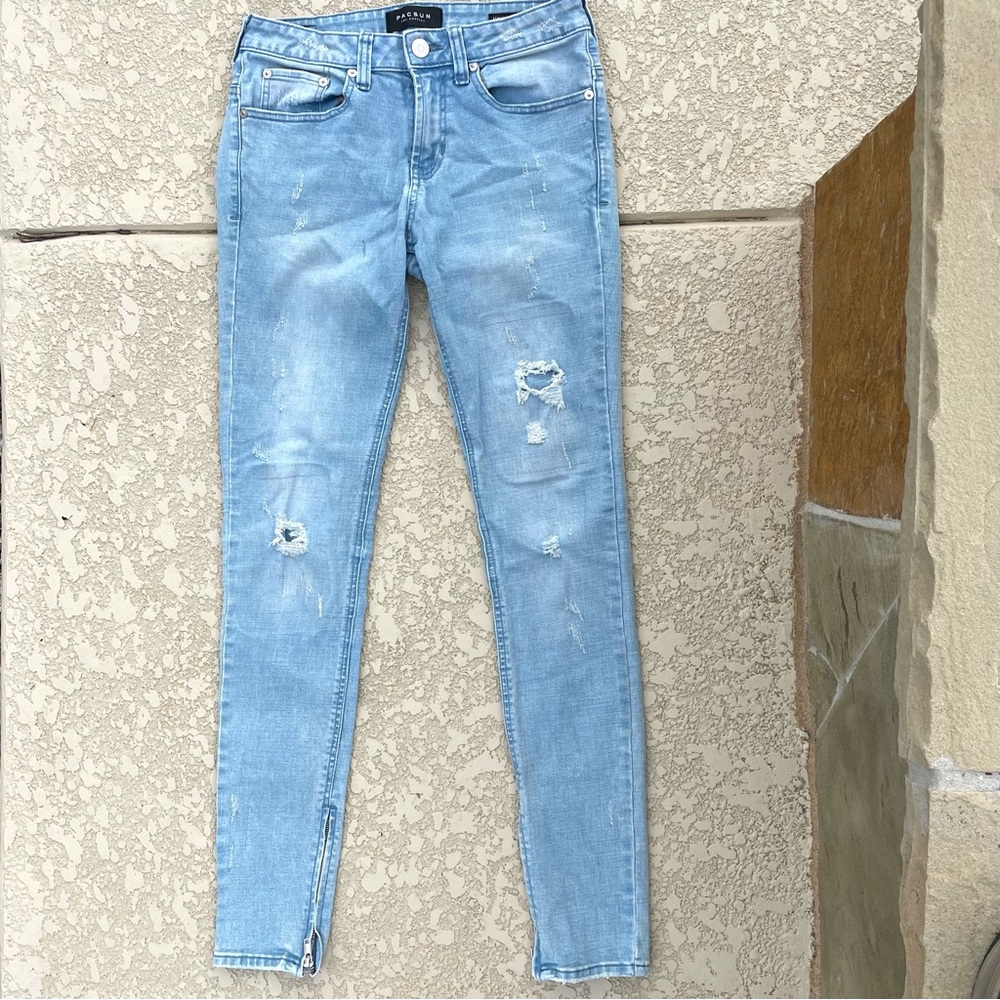 Men’s PacSun Stacked Skinny Active Stretch Jeans distressed